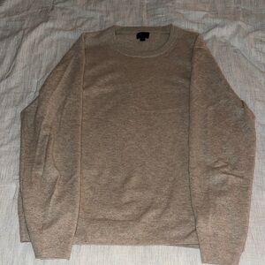 J. Crew Men's Beige Cashmere Crewneck Sweater